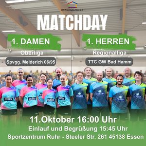Mehr über den Artikel erfahren Matchday 11. Oktober 2026